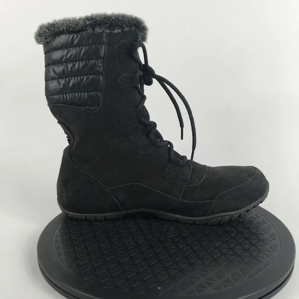 The North Face Nuptse Purna II Black Suede Winter Boots Women’s Size 9.5 - Picture 7 of 11